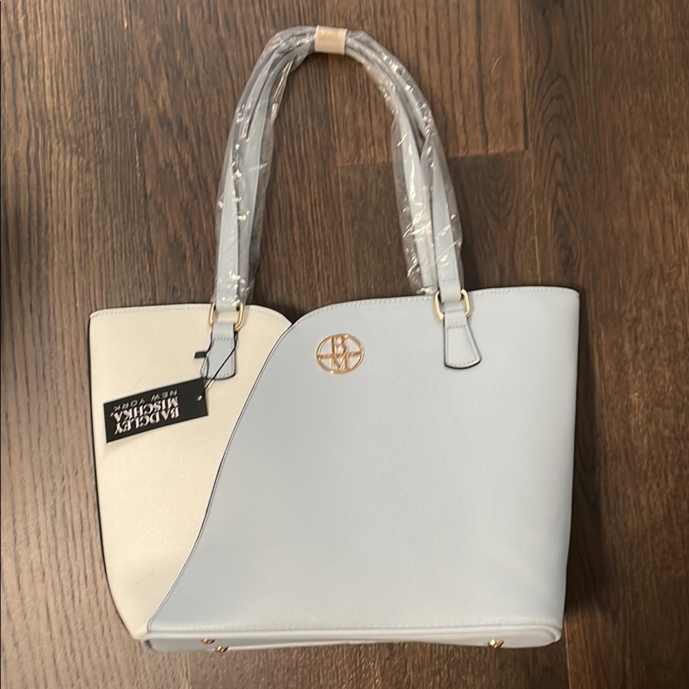 Badgley Mischka New York Elegant Two-Tone Handbag